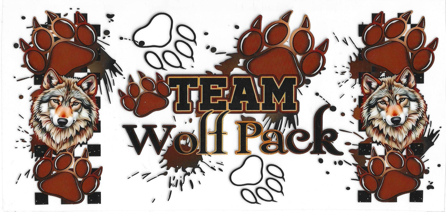 Team Wolf Pack 4298 UVDTF 16oz Cup Wrap