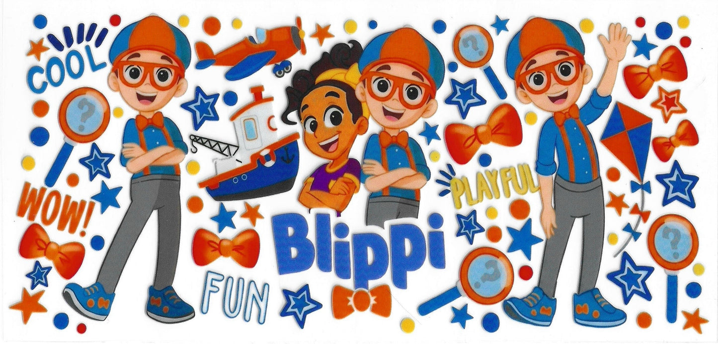 Blippi 115 UVDTF 16oz Cup Wrap