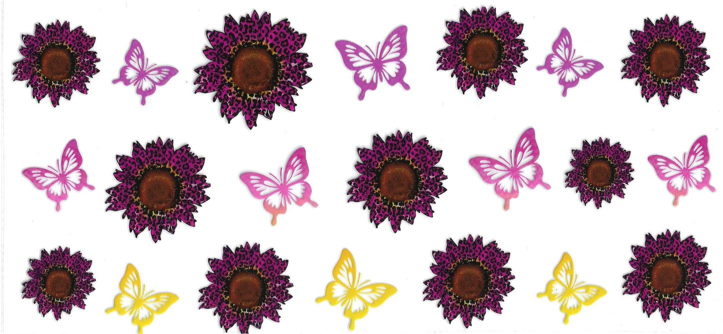 359 - Sunflowers & Butterflies UV-DTF 16oz Cup Wrap
