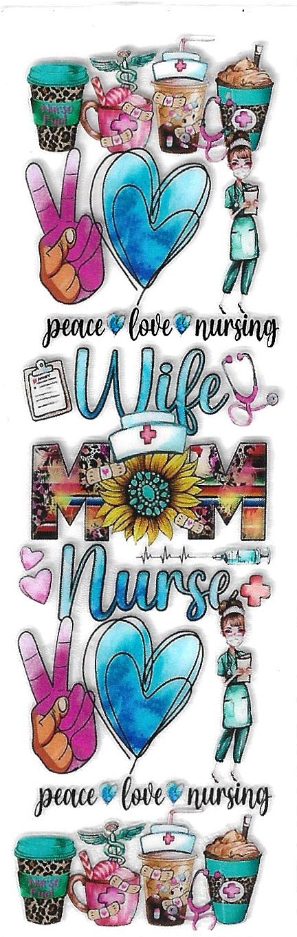 Wife Mom Nurse P311 UVDTF Pen Wrap