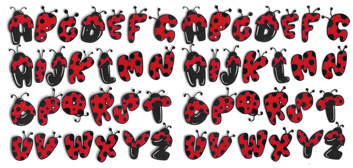 481 - Lady Bug Letters UV-DTF 16oz Cup Wrap