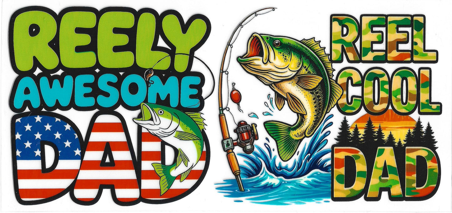 459 - Reely Awesome Dad UV-DTF 16oz Cup Wrap