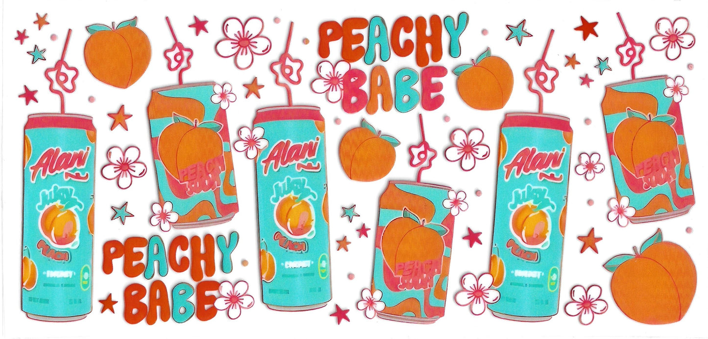 332 - Peachy Babe UV-DTF 16oz Cup Wrap