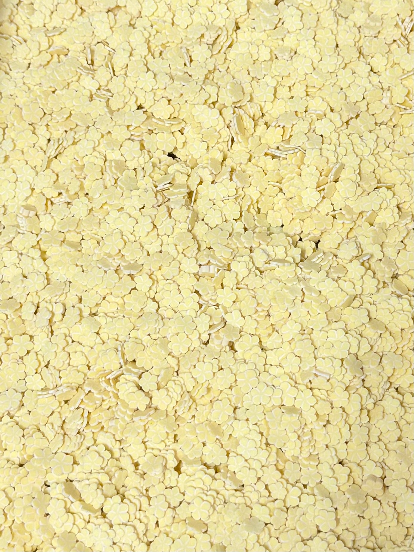 Yellow Flower Polymer Clay (Not Editable) 5mm 30g Bag