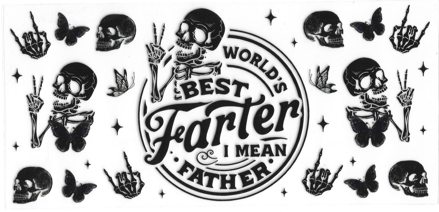 503 - Best Farter I mean Father UV-DTF 16oz Cup Wrap