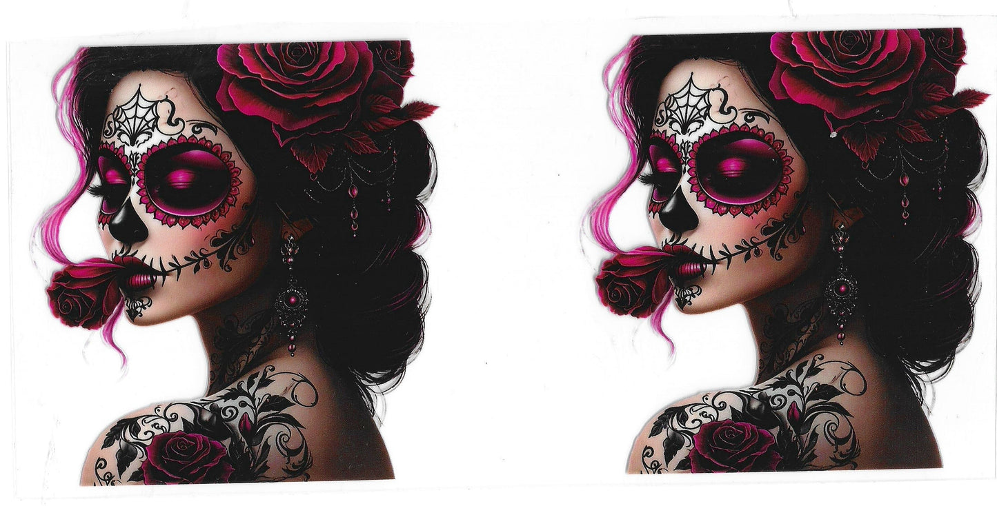 603 - Tattoo Girl UV-DTF 16oz Cup Wrap