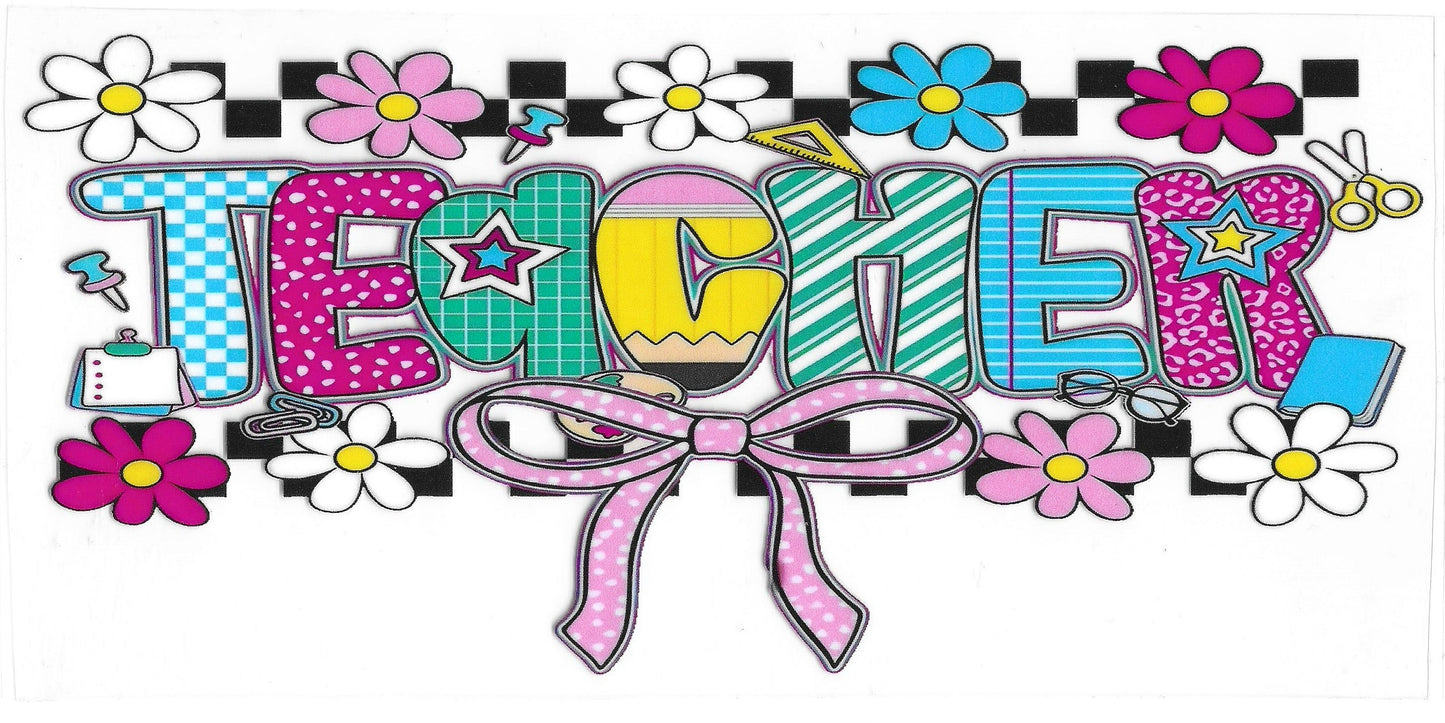 572 - Teacher UV-DTF 16oz Cup Wrap