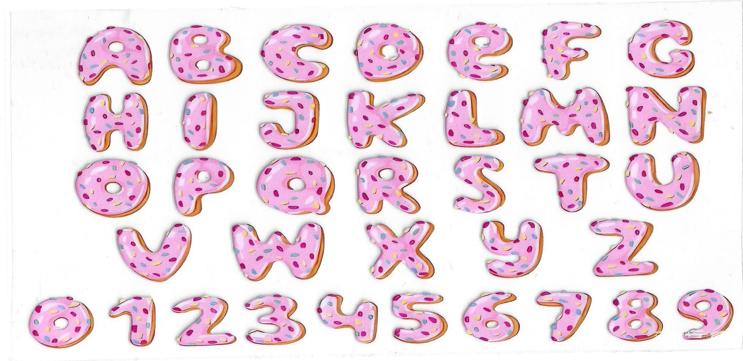 568 - Donut Letters UV-DTF 16oz Cup Wrap