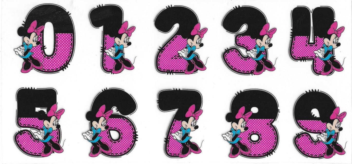566 - Minnie Numbers UV-DTF 16oz Cup Wrap