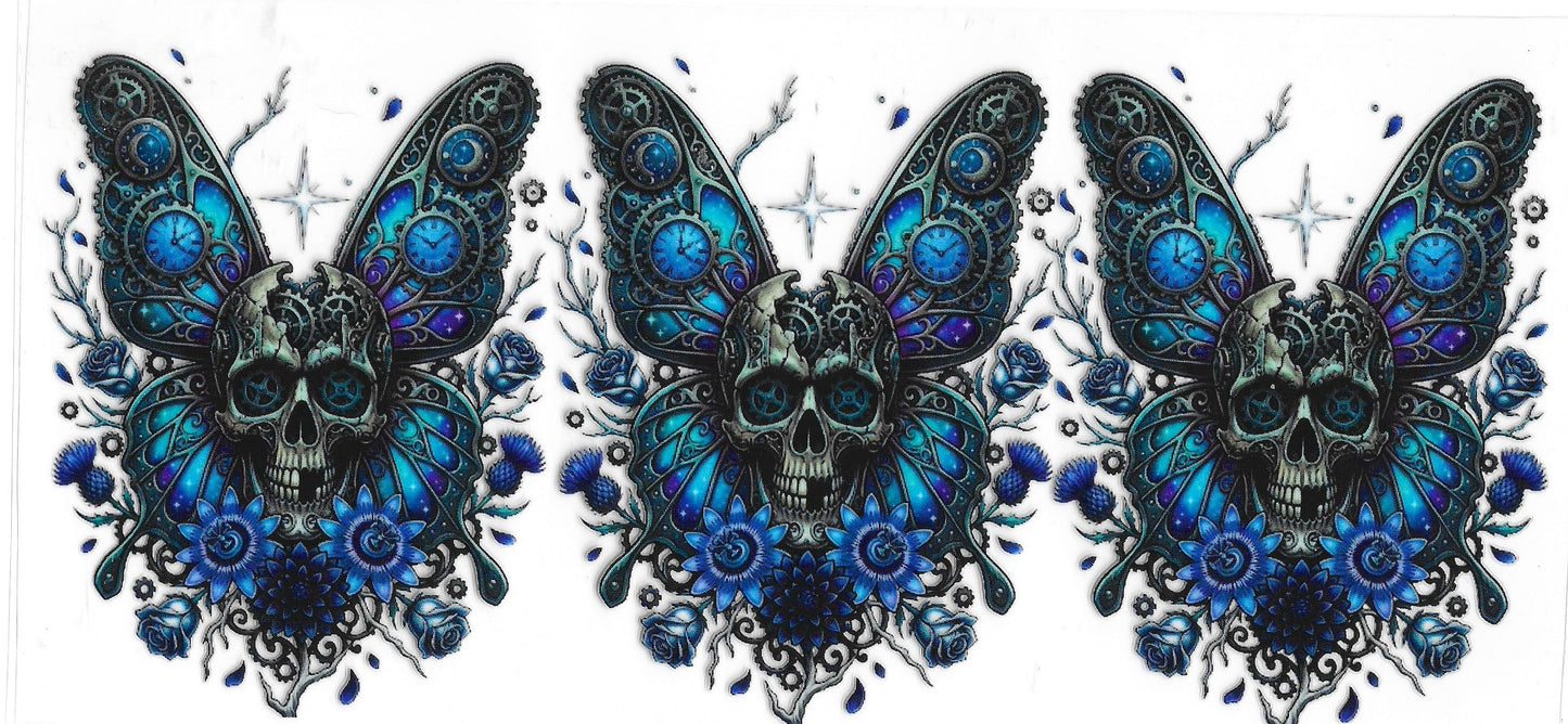 557 - Butterfly Skull UV-DTF 16oz Cup Wrap