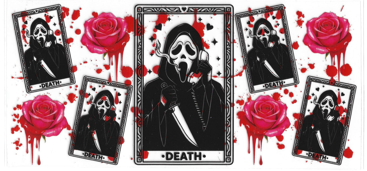 546 - Ghost Face UV-DTF 16oz Cup Wrap