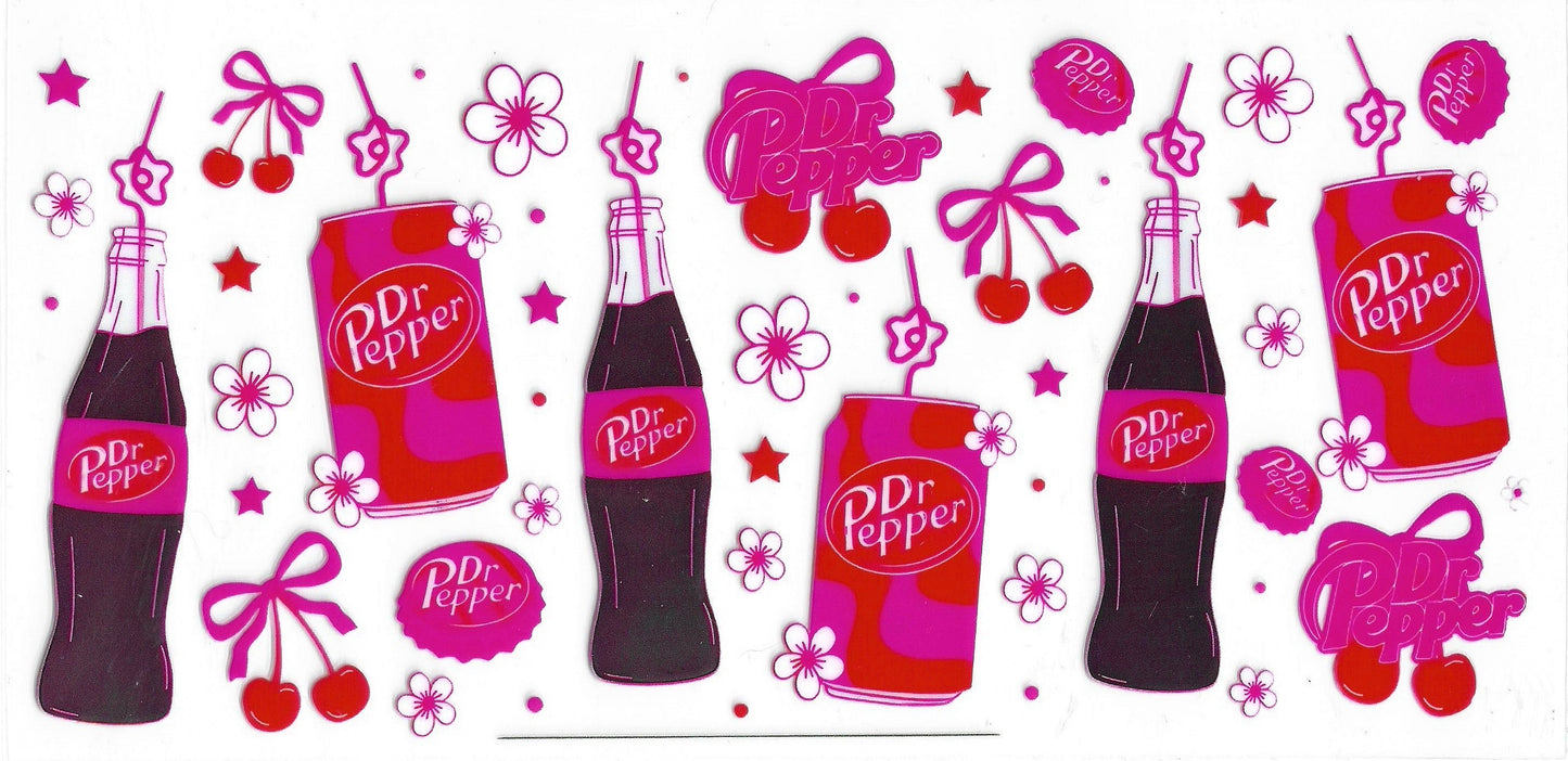 540 - Dr Pepper UV-DTF 16oz Cup Wrap