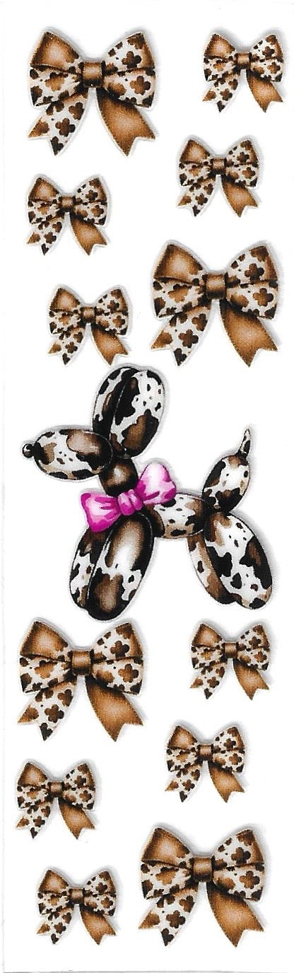 Cow print balloon dog P16 - Uvdtf pen wrap