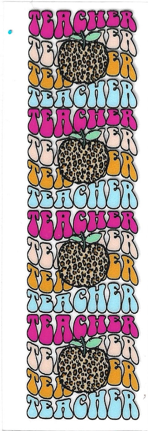 Teacher Cheetah Apple P36 - Uvdtf pen wrap
