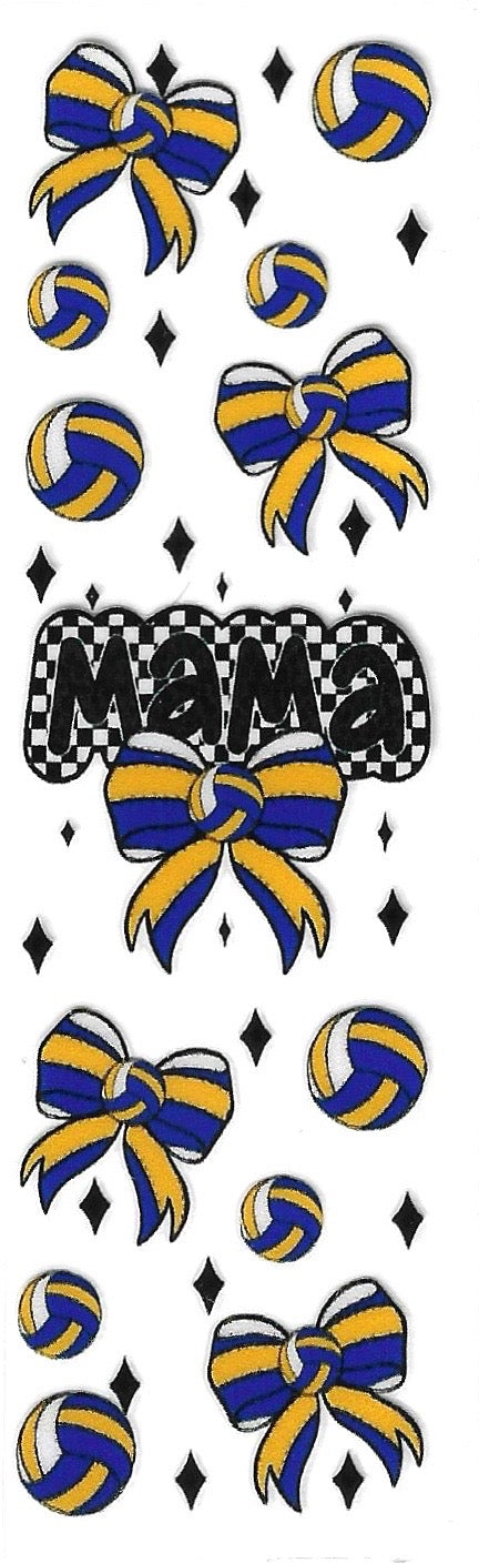 Mama Volleyball Bow P46 - Uvdtf pen wrap