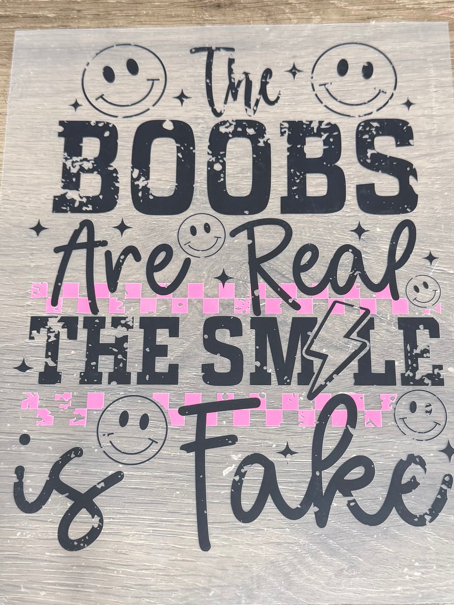 The boobs are real the smile is fake
