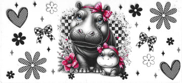 944 - Hippo UV-DTF 16oz Cup Wrap