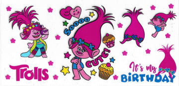 1366 - Trolls UV-DTF 16oz Cup Wrap
