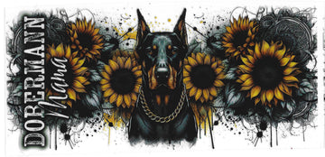 1385 - Doberman mama UV-DTF 16oz Cup Wrap