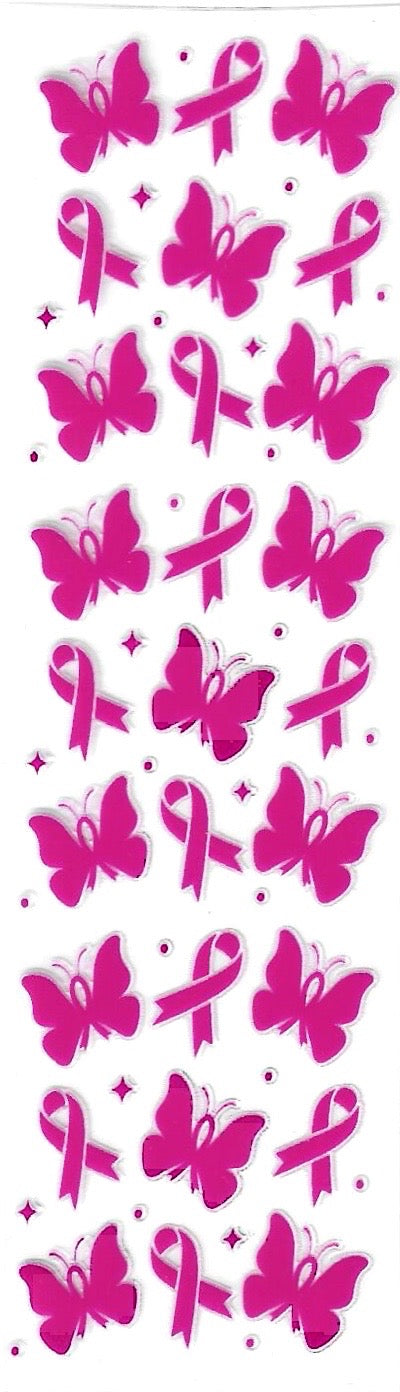 Breast Cancer awareness butterflies & ribbons P221 Uvdtf Pen Wrap