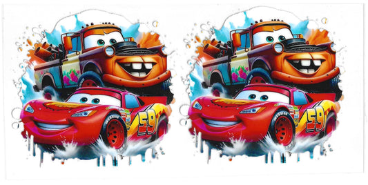 76 - Cars UV-DTF 16oz Cup Wrap