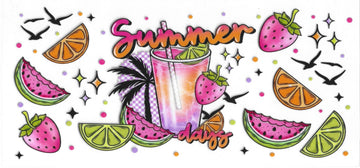 80 - Summer days UV-DTF 16oz Cup Wrap