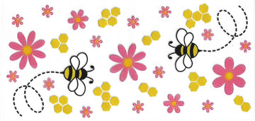 82  - Honey bee UV-DTF 16oz Cup Wrap