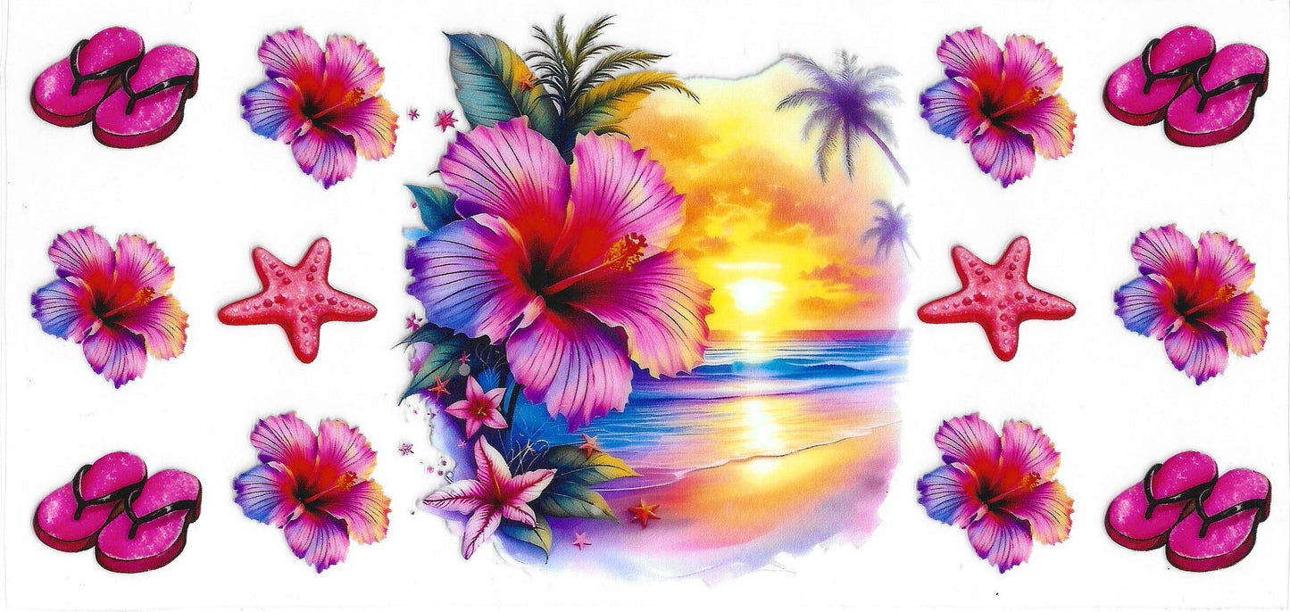 Beach Sunset 88 UVDTF 16oz Cup Wrap
