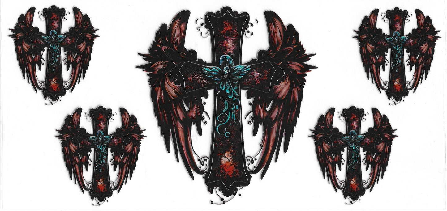 Cross w/ Wings 89 UVDTF 16oz Cup Wrap