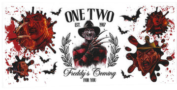98 - Freddy Kruger UV-DTF 16oz Cup Wrap
