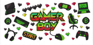 103 - Gamer boy UV-DTF 16oz Cup Wrap