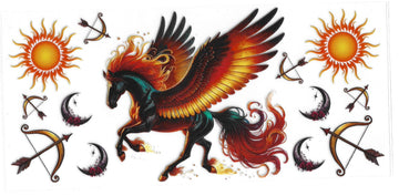 104 - Horse with wings UV-DTF 16oz Cup Wrap