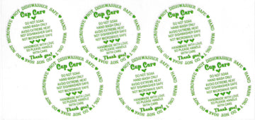110 - Cup Care (Green) UV-DTF 16oz Cup Wrap