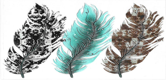 141 - Feathers UV-DTF 16oz Cup Wrap