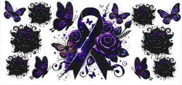 147 - Awareness ribbon UV-DTF 16oz Cup Wrap
