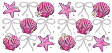 181 - Seashells UV-DTF 16oz Cup Wrap