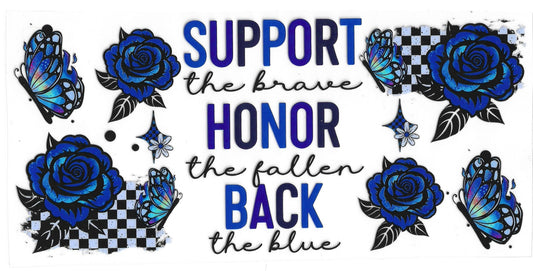 02 - Support the brave UV-DTF 16oz Cup Wrap
