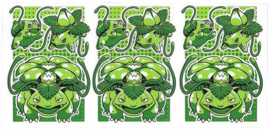 09 - Pokemon Bulbasaur Evolution UV-DTF 16oz Cup Wrap