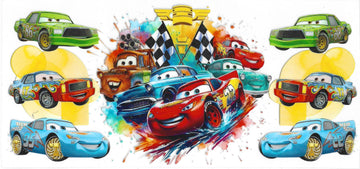 21 - Cars UV-DTF 16oz Cup Wrap