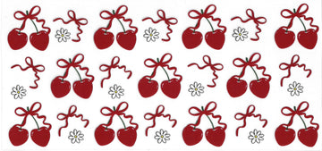 23 - Cherry bows UV-DTF 16oz Cup Wrap