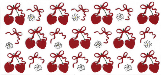 23 - Cherry bows UV-DTF 16oz Cup Wrap