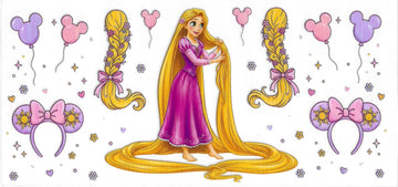 38 - Princess UV-DTF 16oz Cup Wrap