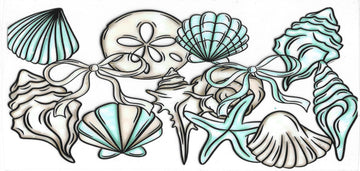 54 - Seashells UV-DTF 16oz Cup Wrap