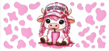 114 - Highland cow UV-DTF 16oz Cup Wrap