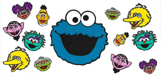 117 - Sesame Street UV-DTF 16oz Cup Wrap