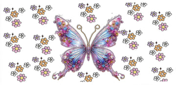 412 - Diamond Butterfly UV-DTF 16oz Cup
