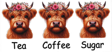 410 - Tea Coffee Sugar Highland Cow