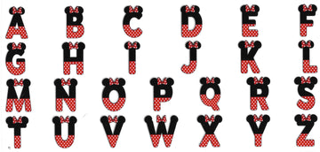 378 - Minnie Mouse Letters  UV-DTF 16oz Cup Wrap