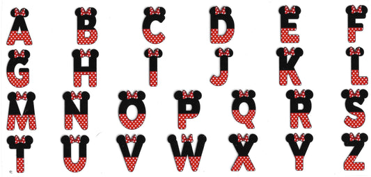 378 - Minnie Mouse Letters  UV-DTF 16oz Cup Wrap