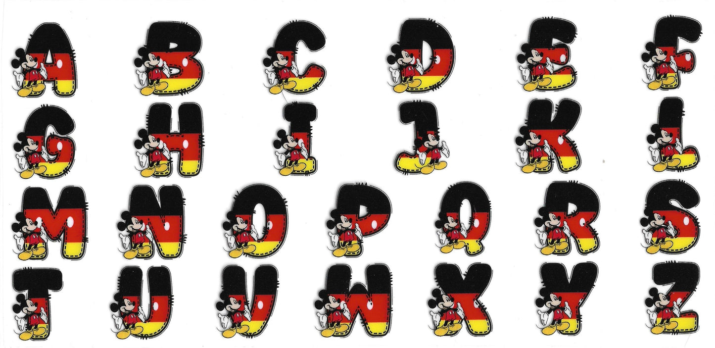 377 - Mickey Mouse Letters  UV-DTF 16oz Cup Wrap